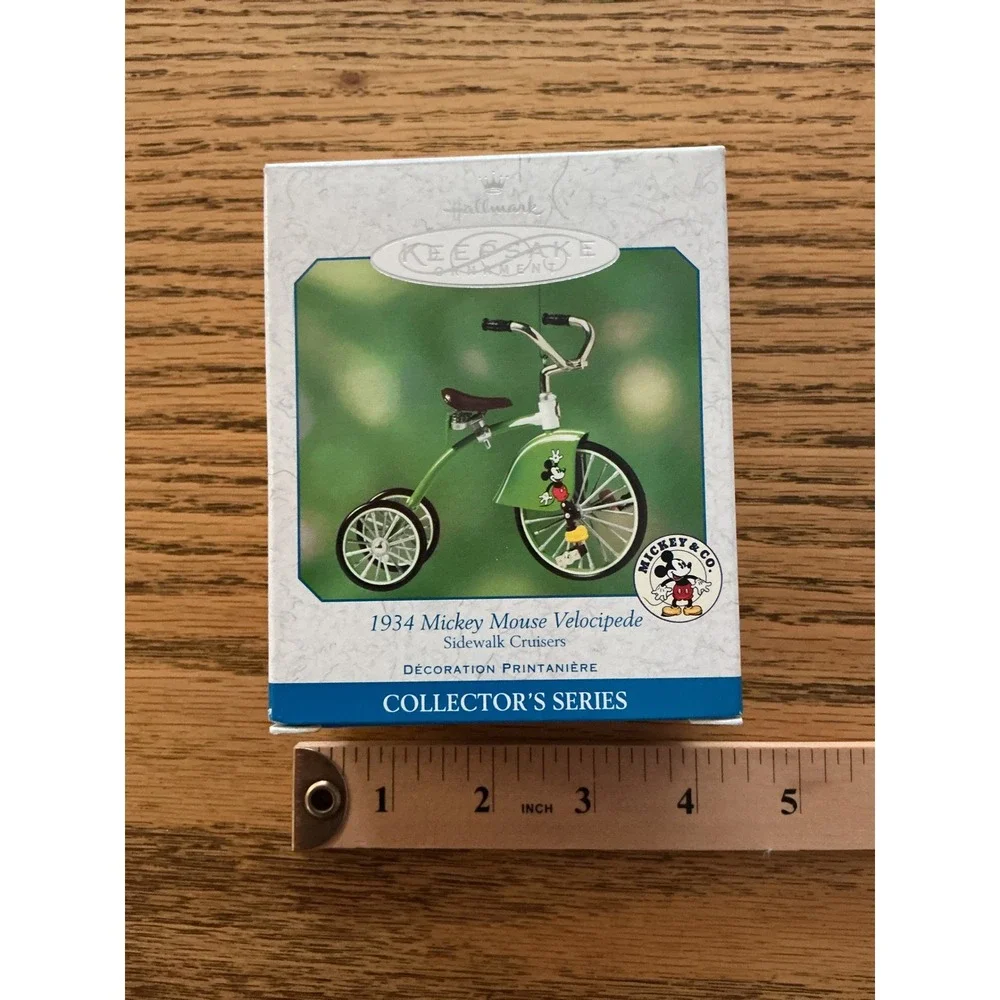Hallmark Keepsake 2001 1934 Mickey Mouse Velocipede Ornament Sidewalk Cruisers 5